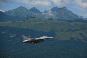 First flight for new F-16 paint job at Aviano